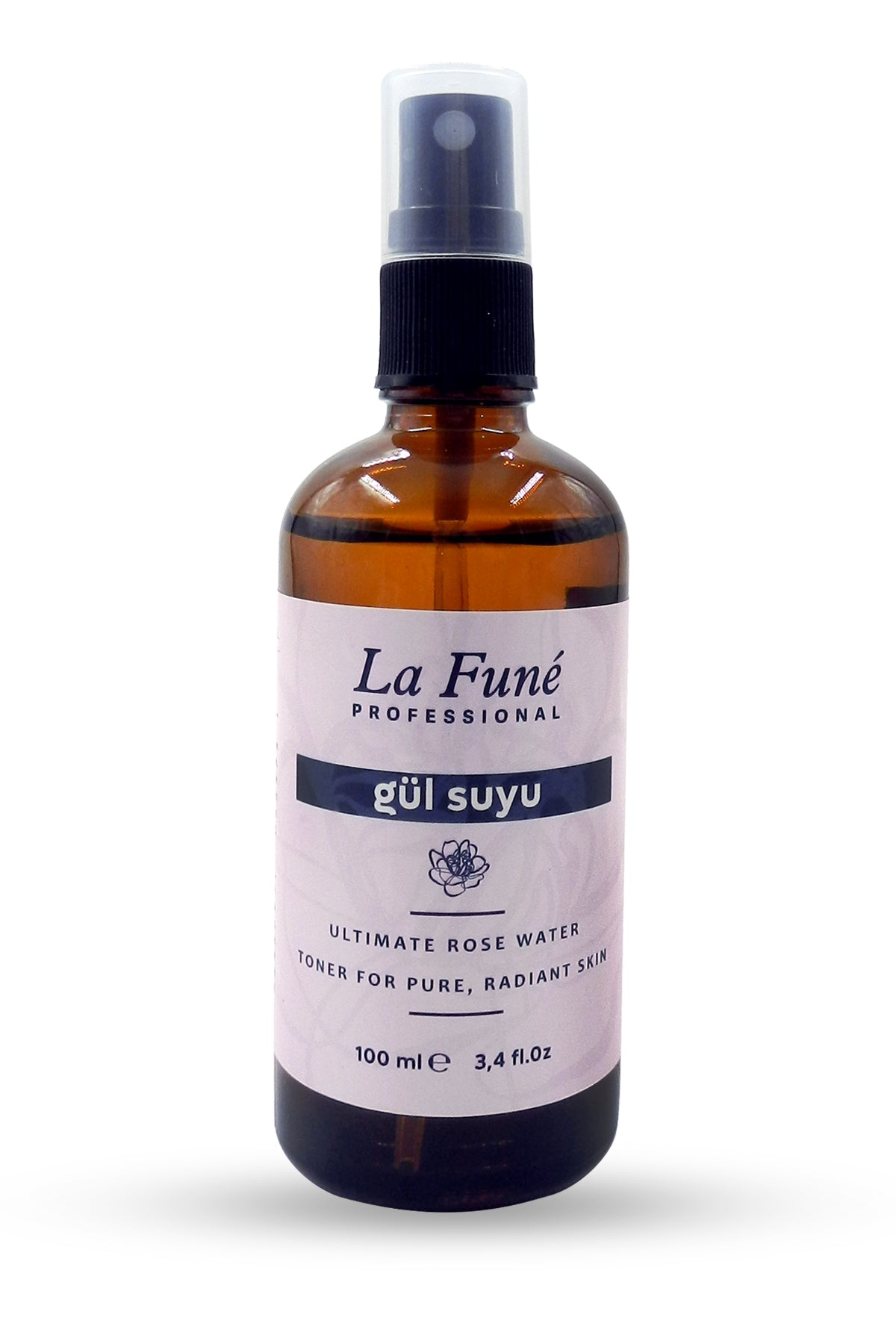 Yağı Alınmamış Tam Gül Suyu Cam Sprey 100 Ml
