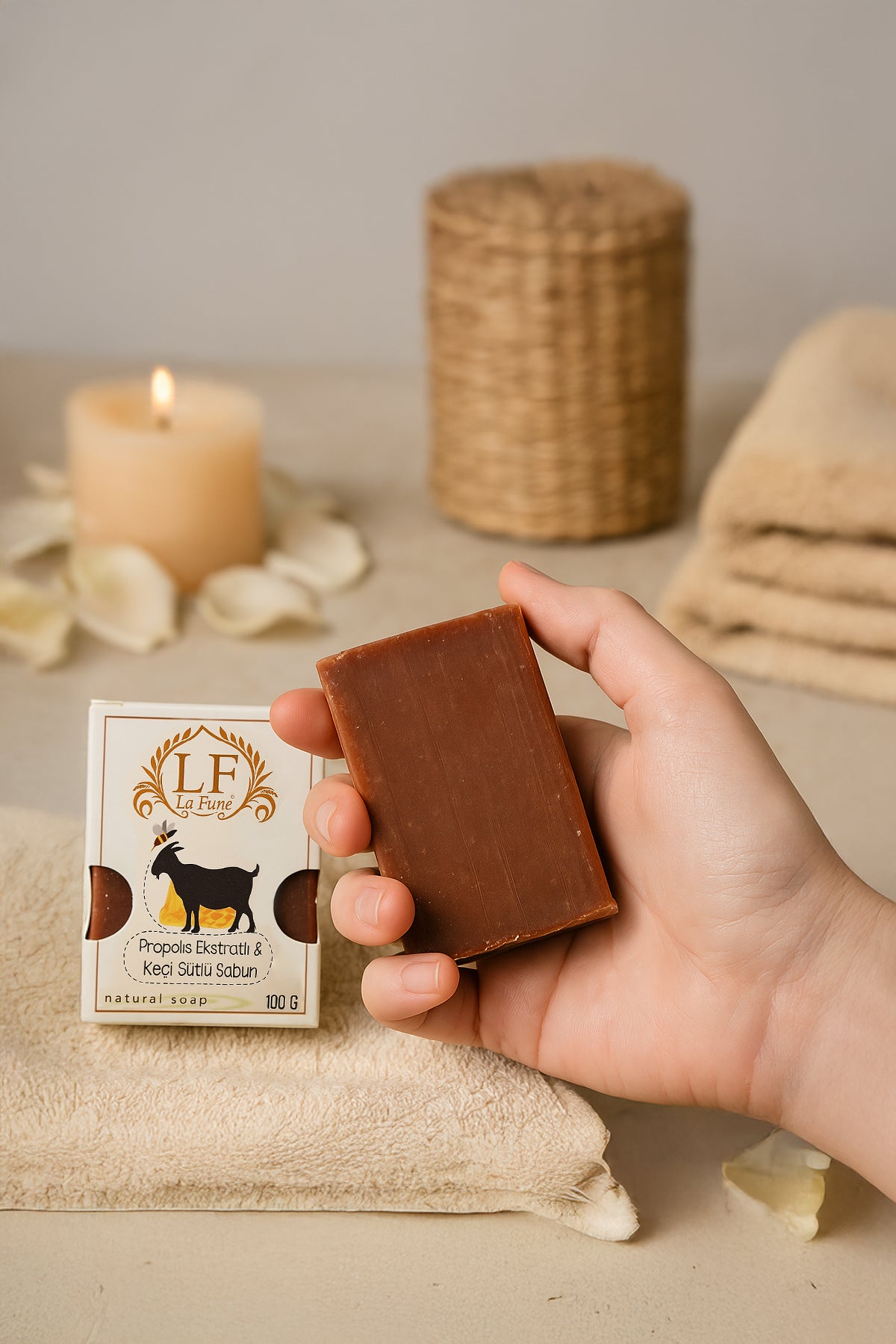 Propolis Ekstratlı Keçi Sütlü Doğal Yüz Ve Vücut Sabunu 100 gr