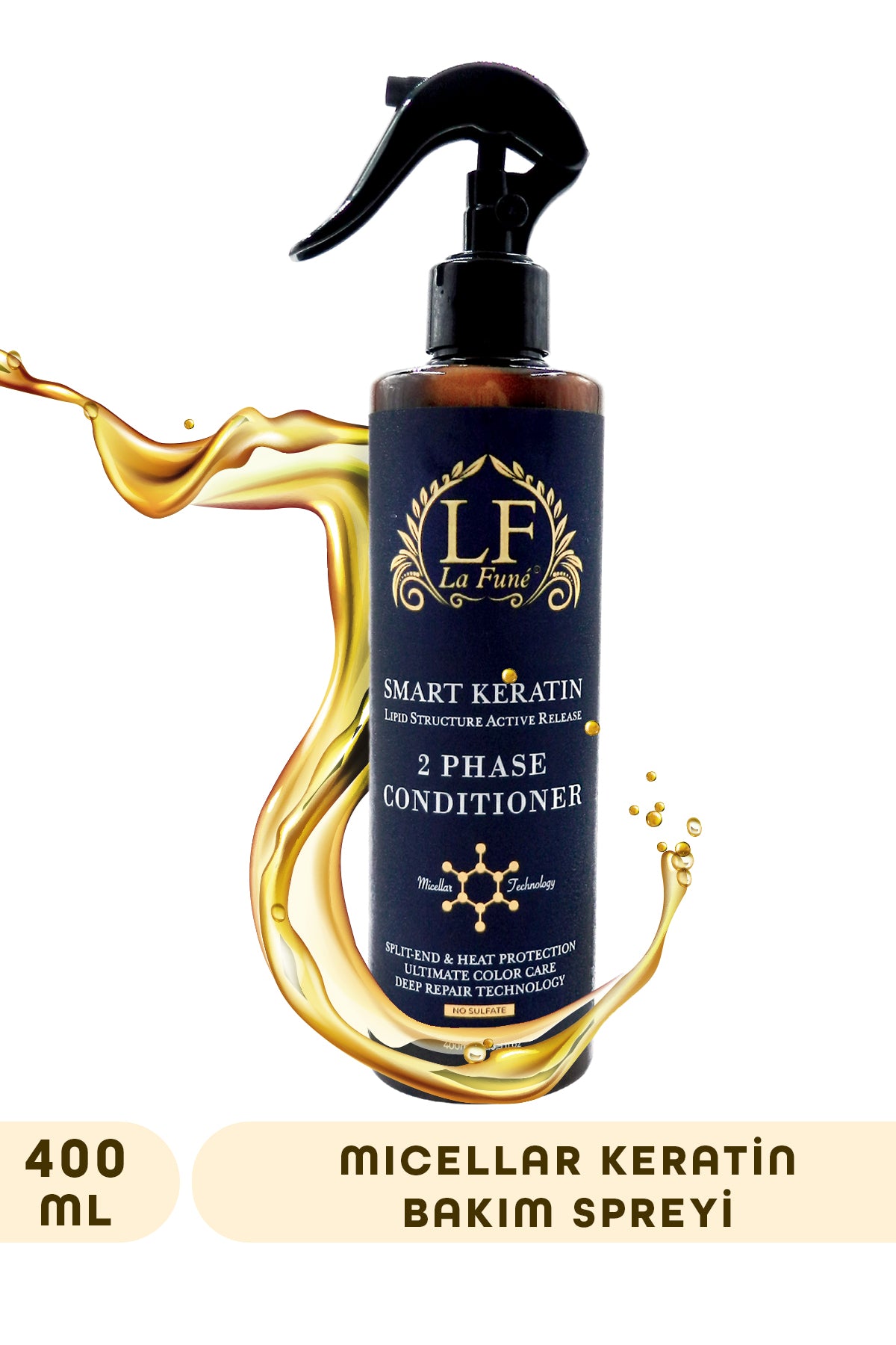 Smart Keratin Micellar Teknolojili Çift Fazlı Onarıcı Ve Koruyucu Saç Bakım Spreyi 400 ml