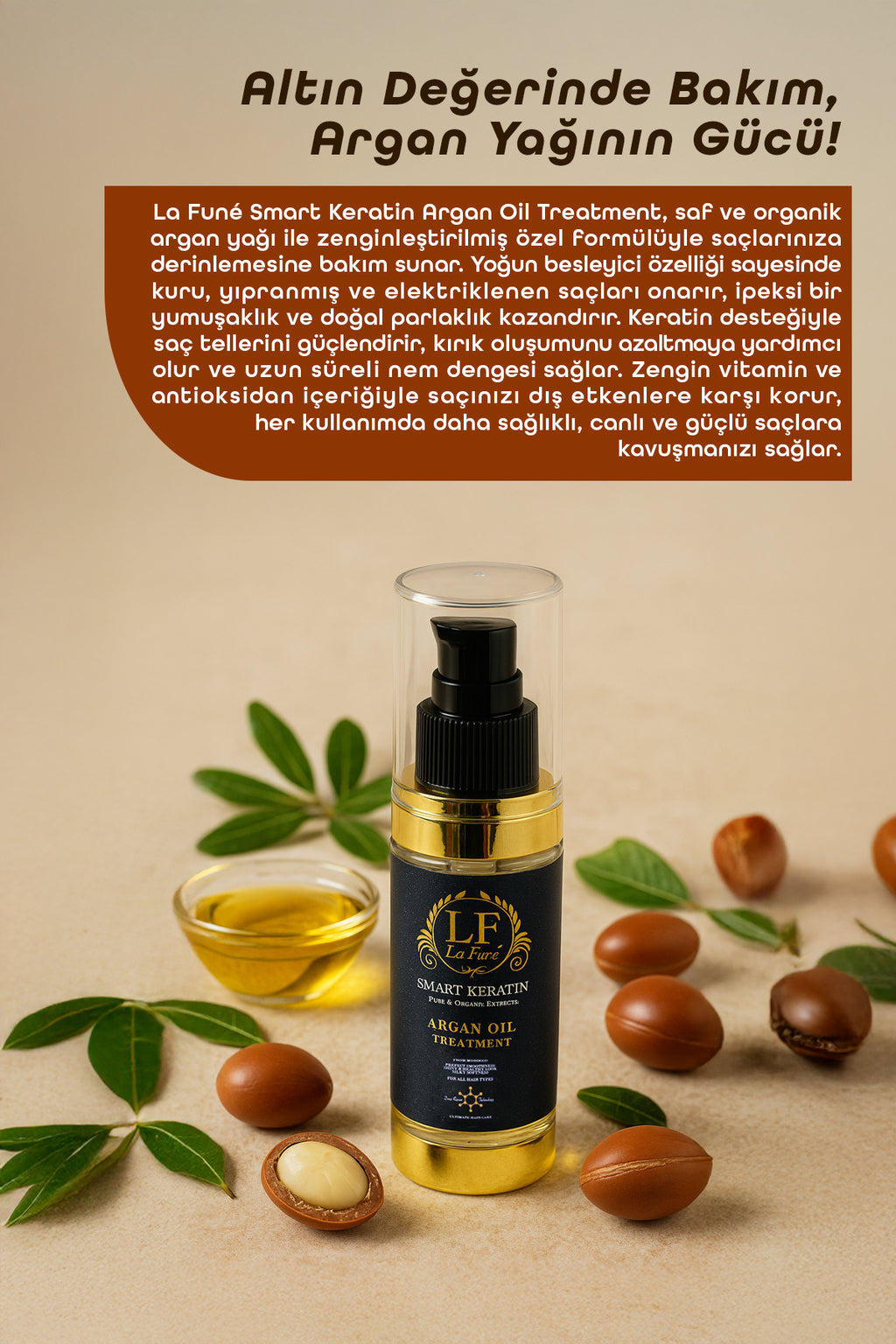 Smart Keratin Onarıcı Yapılandırıcı Özel Formül Argan Yağı 100 ml