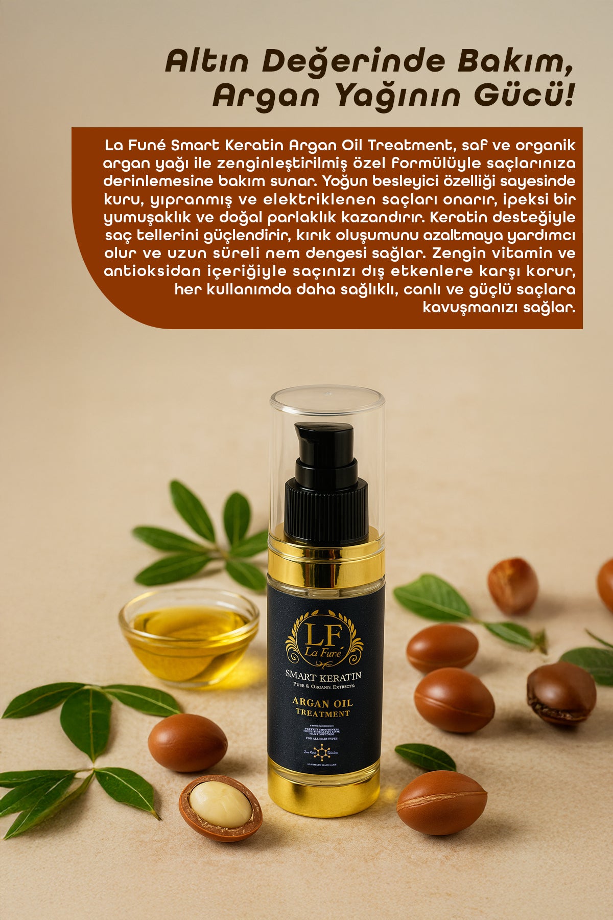Smart Keratin Onarıcı Yapılandırıcı Özel Formül Argan Yağı 100 ml